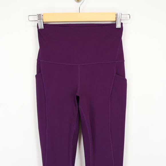 Lululemon Align High Rise Pant Side Pockets Dramatic Magenta Purple Size 4 - Picture 3 of 7